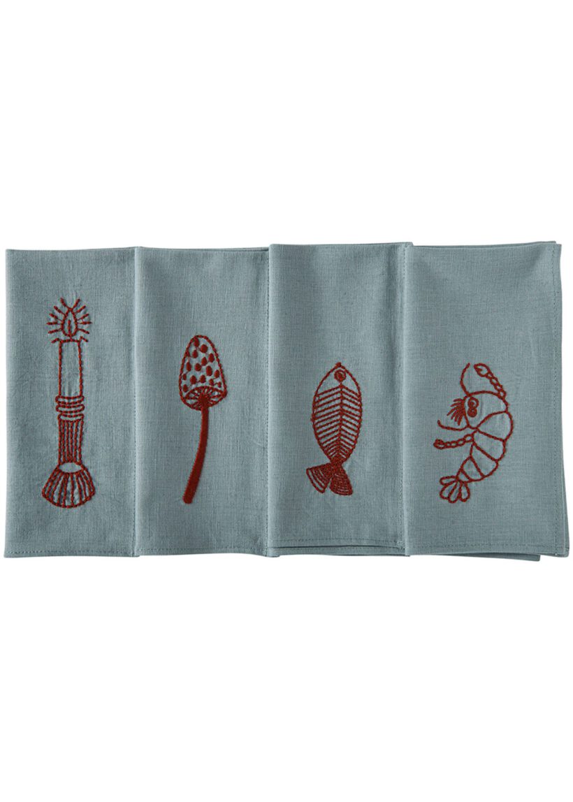 Habiba stoffservietten. blau